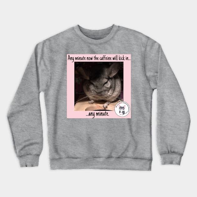 Chinchilla Thoughts Crewneck Sweatshirt by canchinrescue